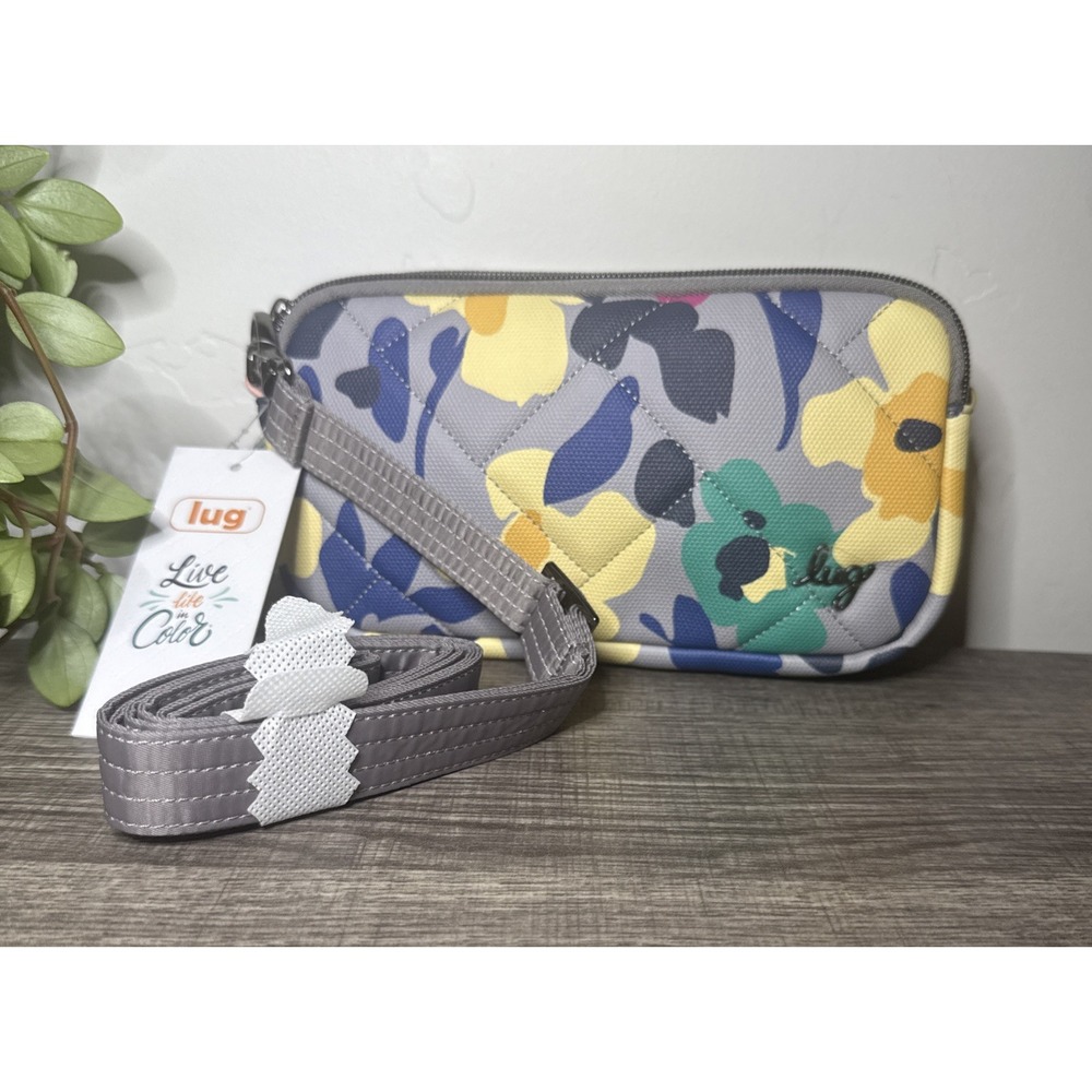 NWT Lug Coupe XL Convertible Crossbody Belt Bag Floral Quilted Strap